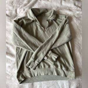 Brandy Melville sage green quarter zip